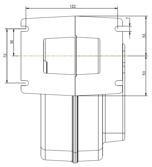 Схема размеров вентилятора DP-02
