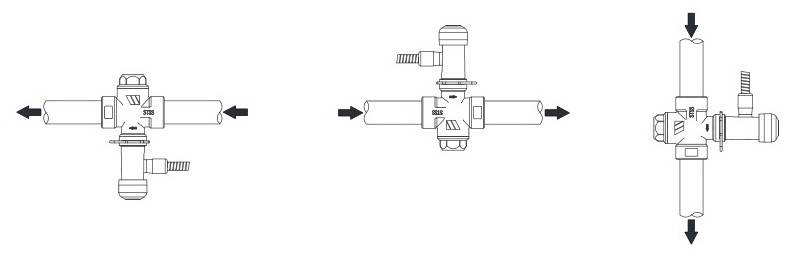 Пример установки защитного термоклапана WATTS STS 20.S для твердотопливного котла