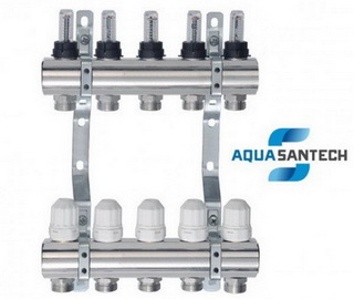 Коллектор для теплого пола с расходомерами - гребёнка