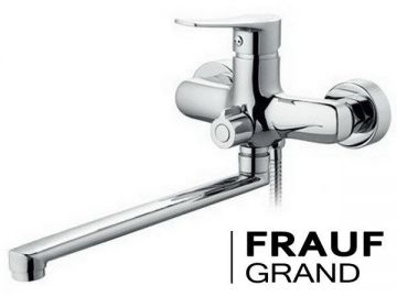 Смеситель для ванной с душем и длинным изливом FRAF GRAND GOLSEN FG-052615